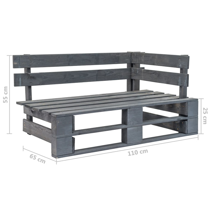 Pallsoffa 2-Sits Med Dynor Impregnerad Furu