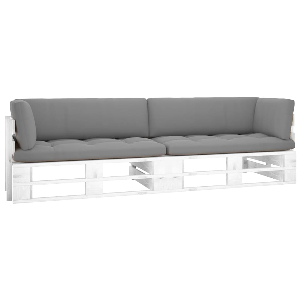Pallsoffa 2-Sits Med Dynor Impregnerad Furu
