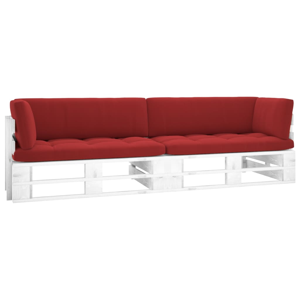 Pallsoffa 2-Sits Med Dynor Impregnerad Furu