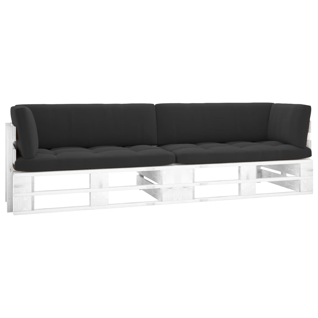 Pallsoffa 2-Sits Med Dynor Impregnerad Furu