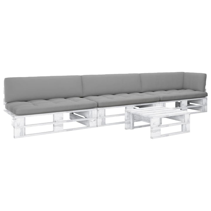 Pallsoffa 2-Sits Med Dynor Impregnerad Furu