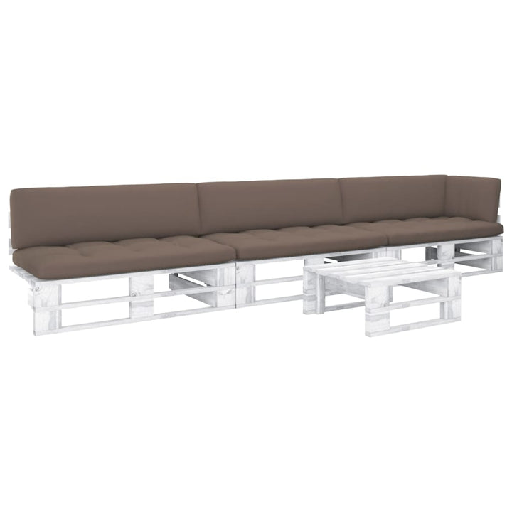 Pallsoffa 2-Sits Med Dynor Impregnerad Furu