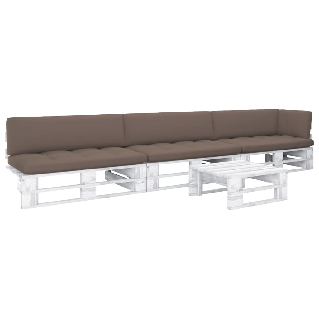 Pallsoffa 2-Sits Med Dynor Impregnerad Furu