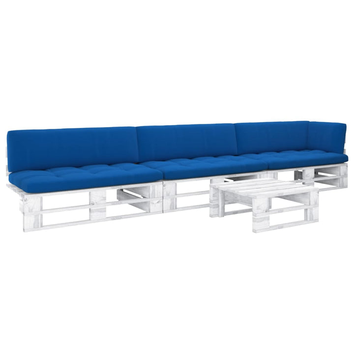 Pallsoffa 2-Sits Med Dynor Impregnerad Furu