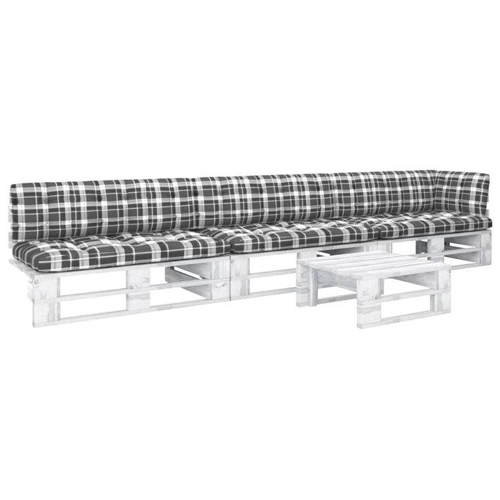 Pallsoffa 2-Sits Med Dynor Impregnerad Furu