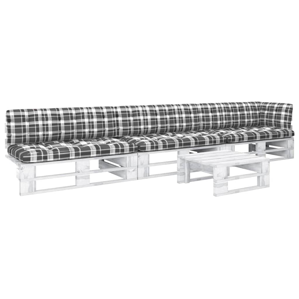 Pallsoffa 2-Sits Med Dynor Impregnerad Furu