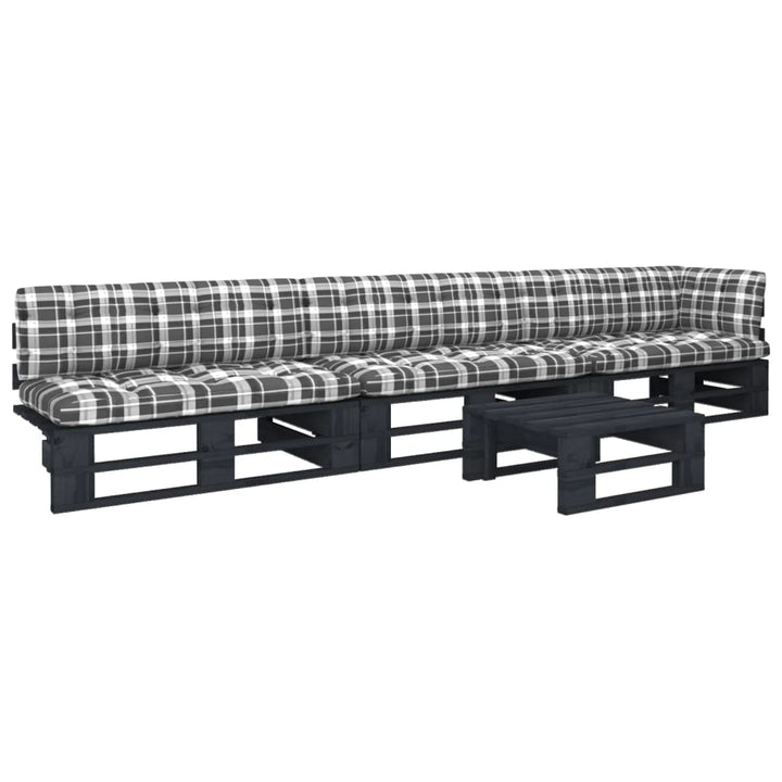 Pallsoffa 2-Sits Med Dynor Impregnerad Furu