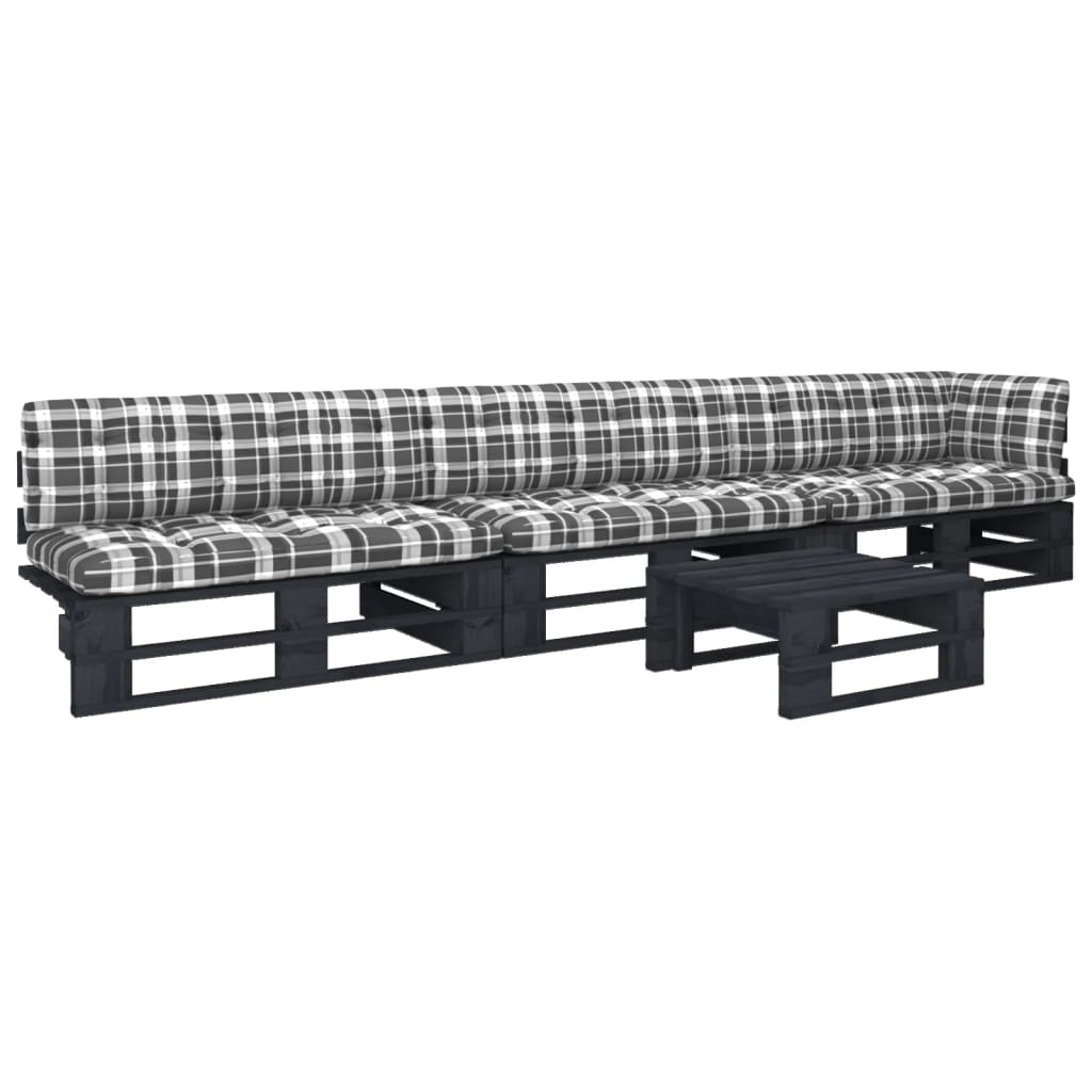 Pallsoffa 2-Sits Med Dynor Impregnerad Furu