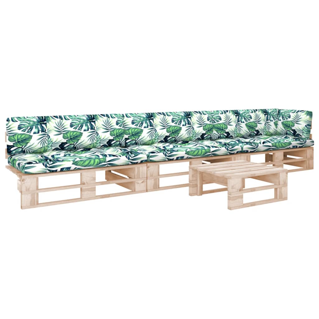 Pallsoffa 2-Sits Med Dynor Impregnerad Furu