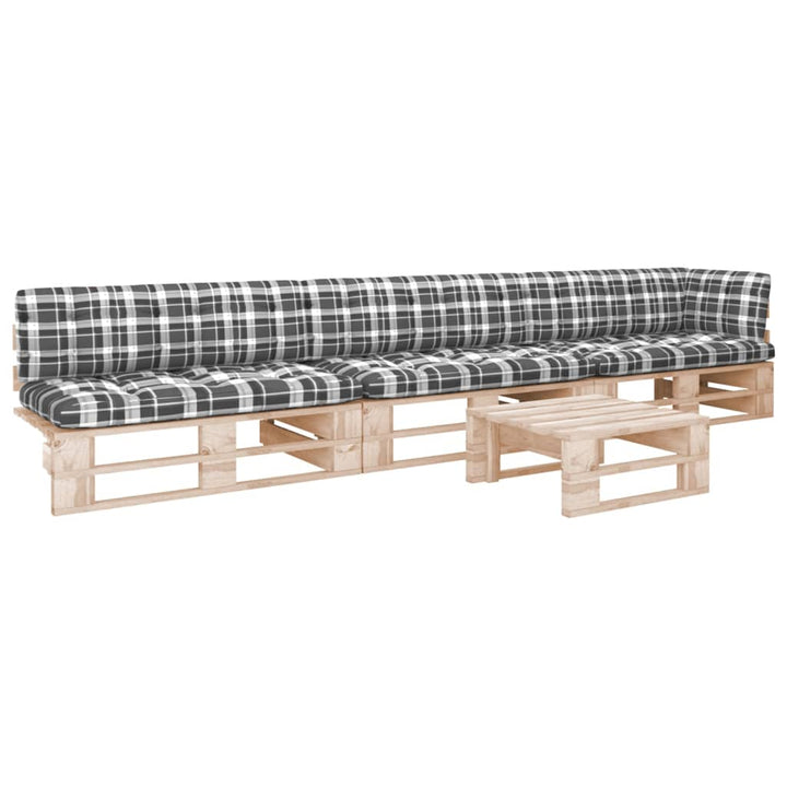 Pallsoffa 2-Sits Med Dynor Impregnerad Furu