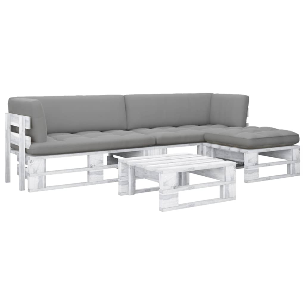 Pallsoffa 2-Sits Med Dynor Impregnerad Furu