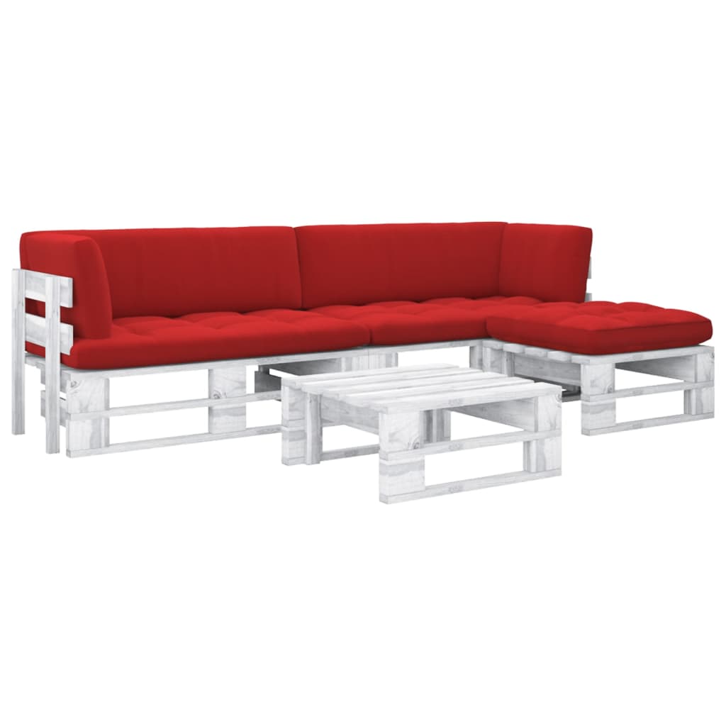 Pallsoffa 2-Sits Med Dynor Impregnerad Furu