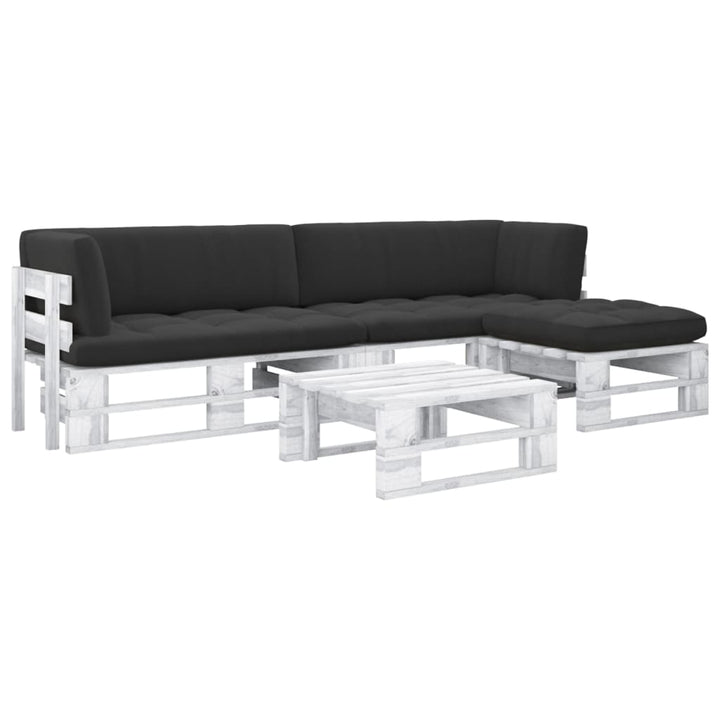 Pallsoffa 2-Sits Med Dynor Impregnerad Furu
