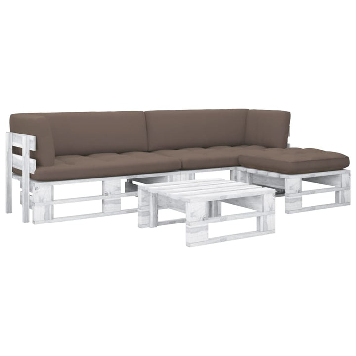Pallsoffa 2-Sits Med Dynor Impregnerad Furu
