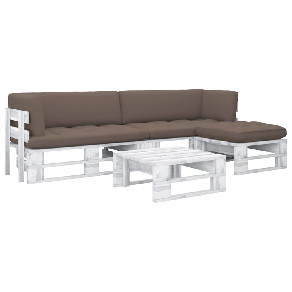 Pallsoffa 2-Sits Med Dynor Impregnerad Furu
