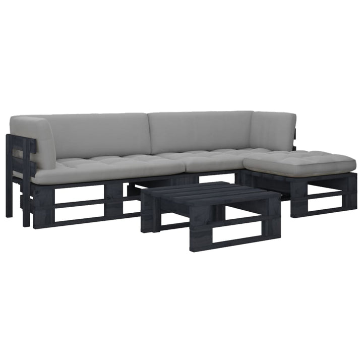 Pallsoffa 2-Sits Med Dynor Impregnerad Furu