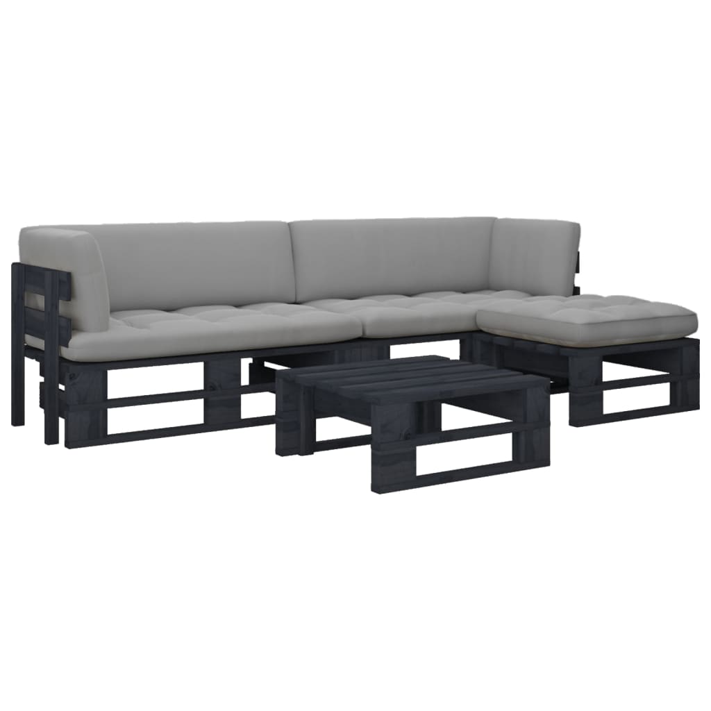 Pallsoffa 2-Sits Med Dynor Impregnerad Furu