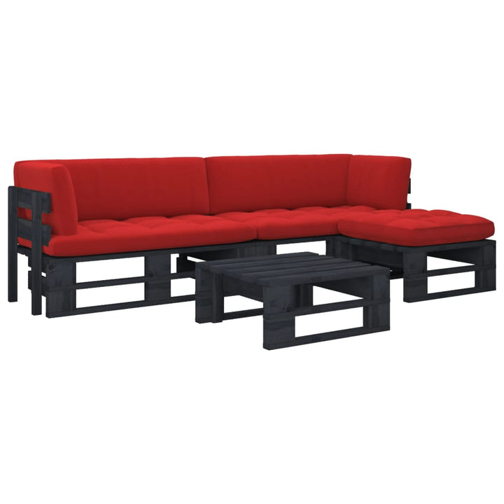Pallsoffa 2-Sits Med Dynor Impregnerad Furu