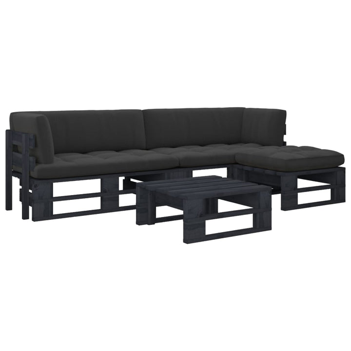 Pallsoffa 2-Sits Med Dynor Impregnerad Furu