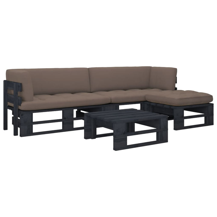 Pallsoffa 2-Sits Med Dynor Impregnerad Furu