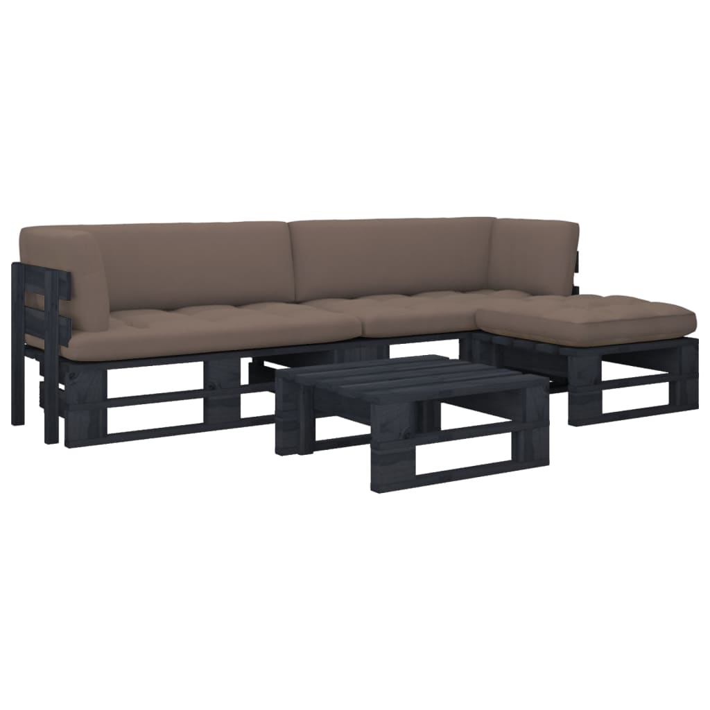 Pallsoffa 2-Sits Med Dynor Impregnerad Furu