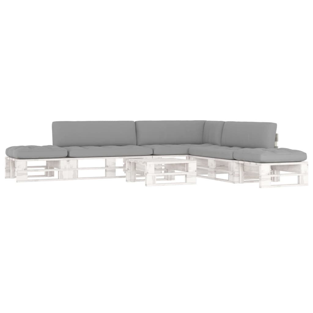 Pallsoffa 2-Sits Med Dynor Impregnerad Furu