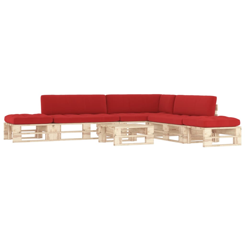 Pallsoffa 2-Sits Med Dynor Impregnerad Furu