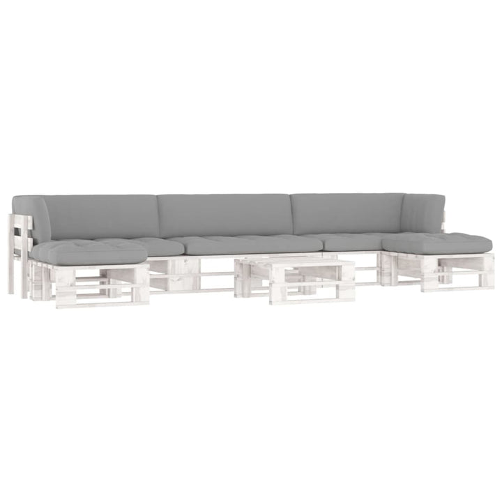 Pallsoffa 2-Sits Med Dynor Impregnerad Furu