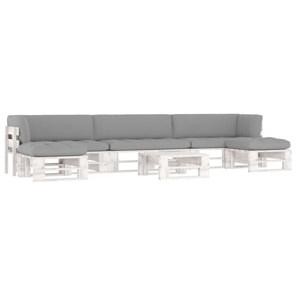 Pallsoffa 2-Sits Med Dynor Impregnerad Furu