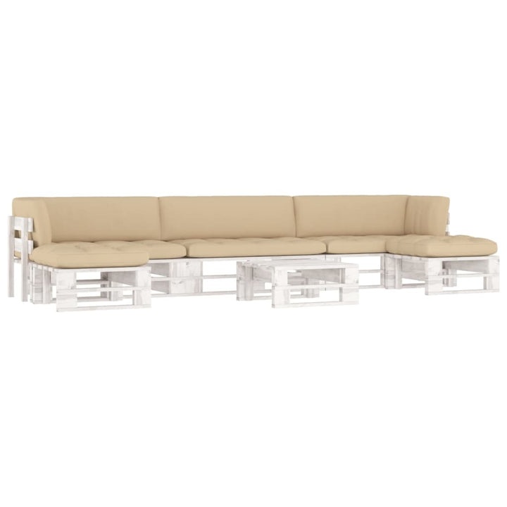 Pallsoffa 2-Sits Med Dynor Impregnerad Furu