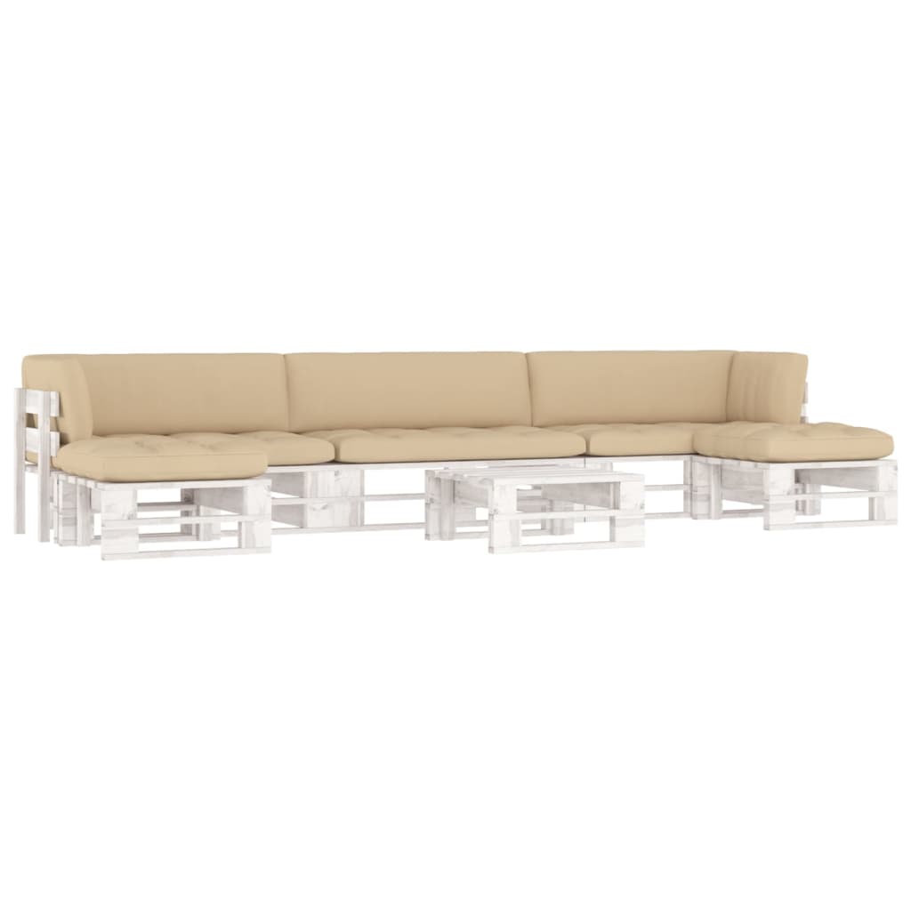 Pallsoffa 2-Sits Med Dynor Impregnerad Furu