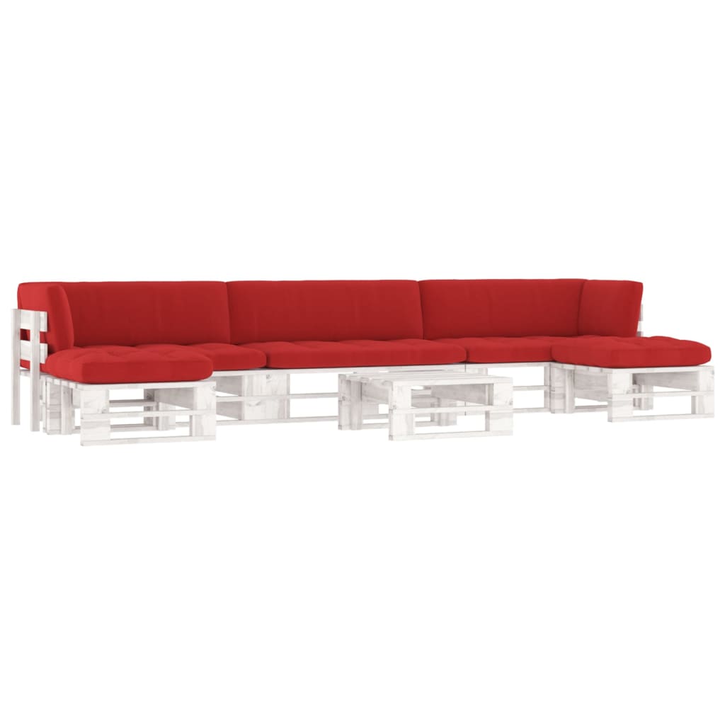 Pallsoffa 2-Sits Med Dynor Impregnerad Furu