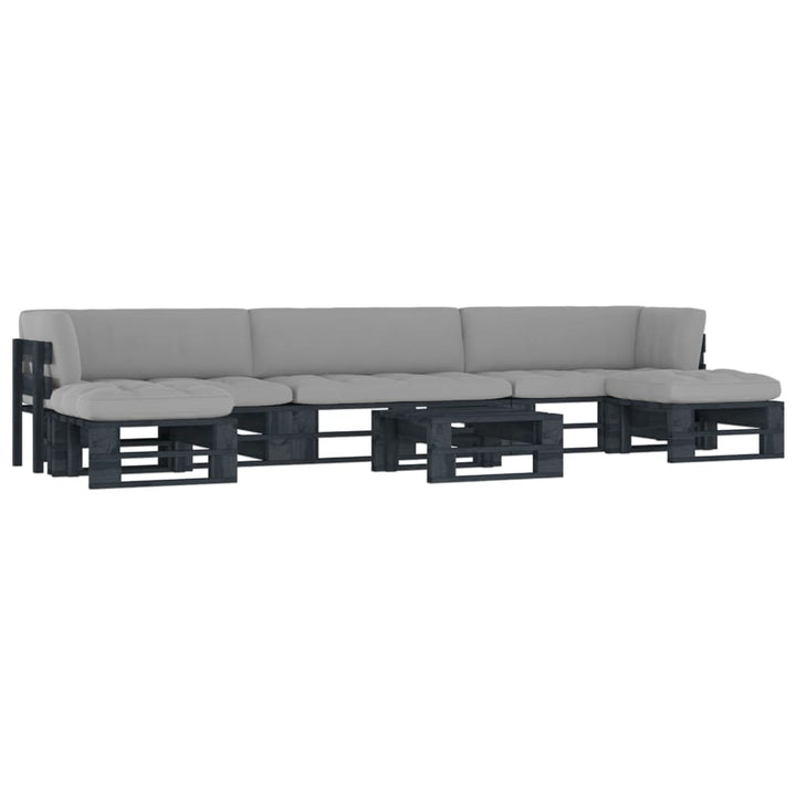Pallsoffa 2-Sits Med Dynor Impregnerad Furu