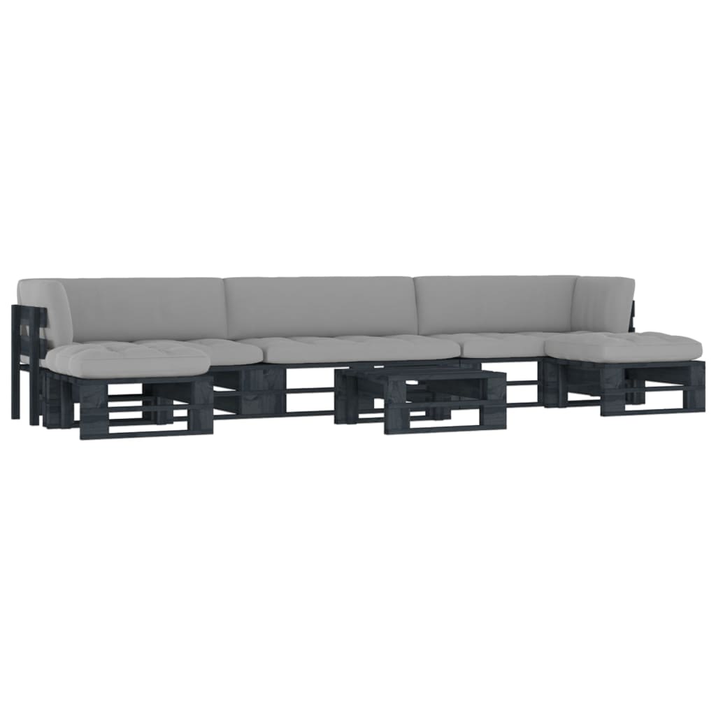 Pallsoffa 2-Sits Med Dynor Impregnerad Furu