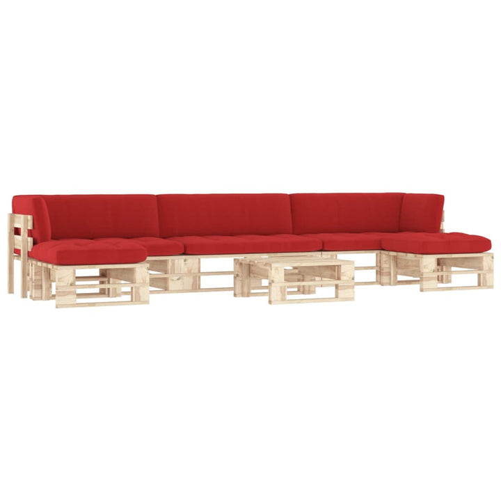 Pallsoffa 2-Sits Med Dynor Impregnerad Furu