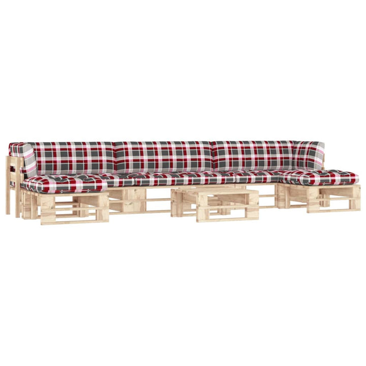 Pallsoffa 2-Sits Med Dynor Impregnerad Furu