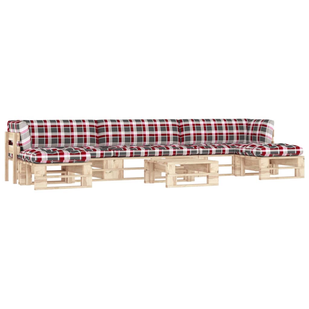Pallsoffa 2-Sits Med Dynor Impregnerad Furu