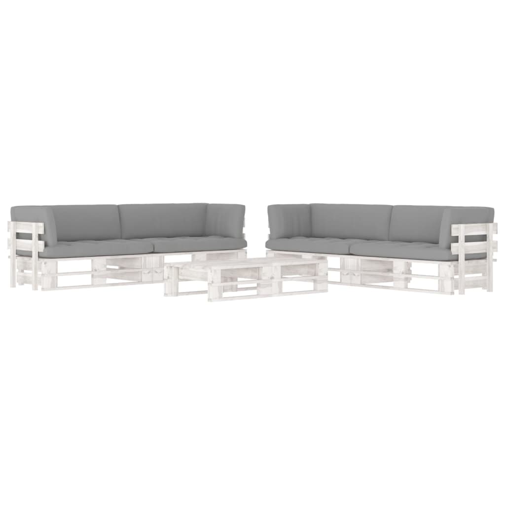 Pallsoffa 2-Sits Med Dynor Impregnerad Furu