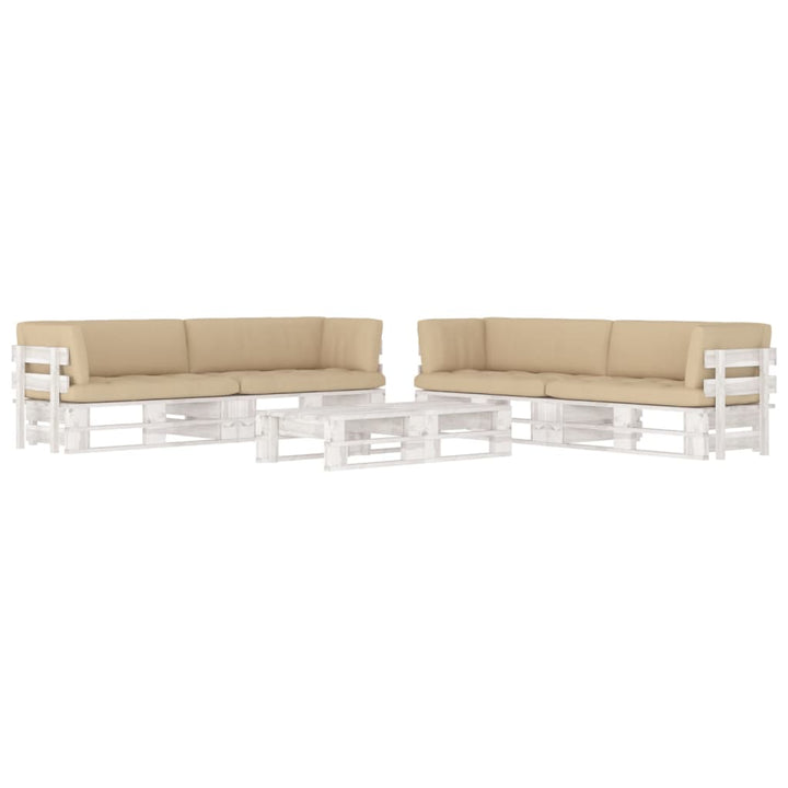 Pallsoffa 2-Sits Med Dynor Impregnerad Furu