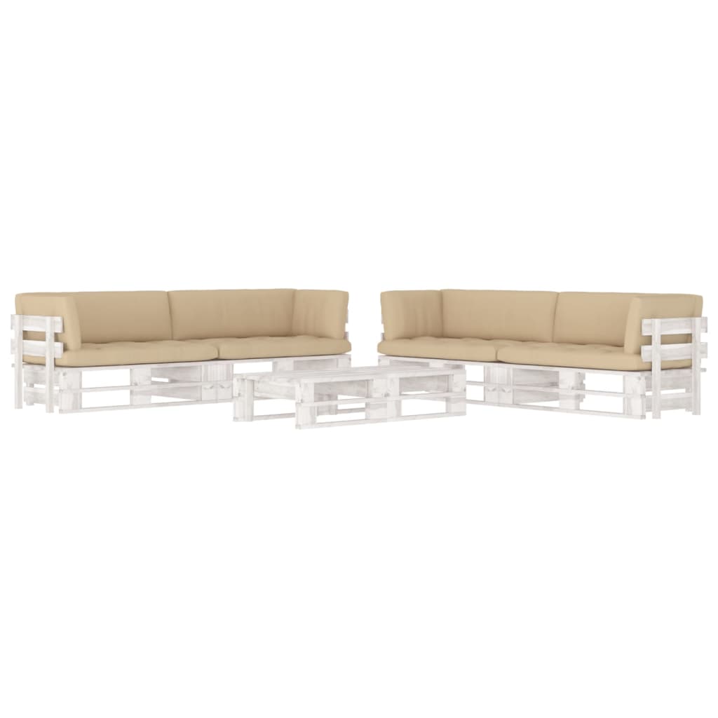 Pallsoffa 2-Sits Med Dynor Impregnerad Furu