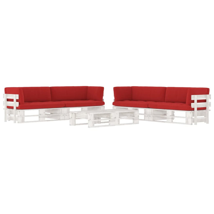 Pallsoffa 2-Sits Med Dynor Impregnerad Furu