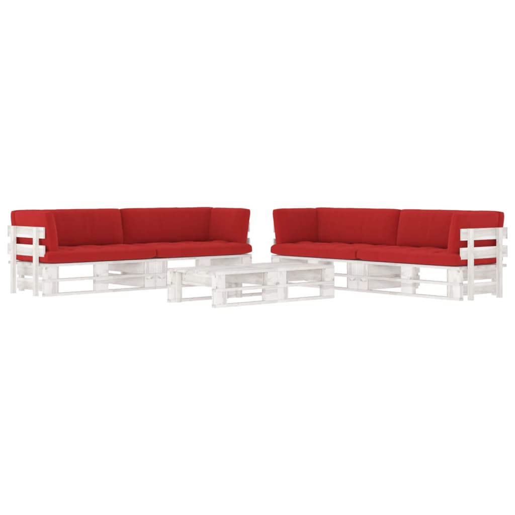 Pallsoffa 2-Sits Med Dynor Impregnerad Furu