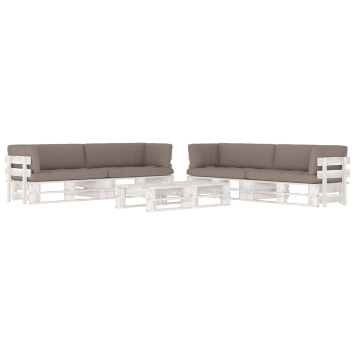 Pallsoffa 2-Sits Med Dynor Impregnerad Furu