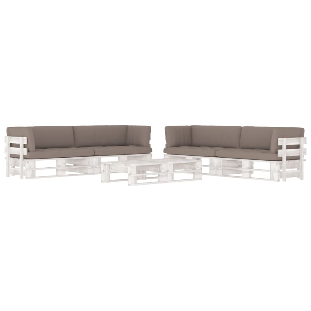 Pallsoffa 2-Sits Med Dynor Impregnerad Furu