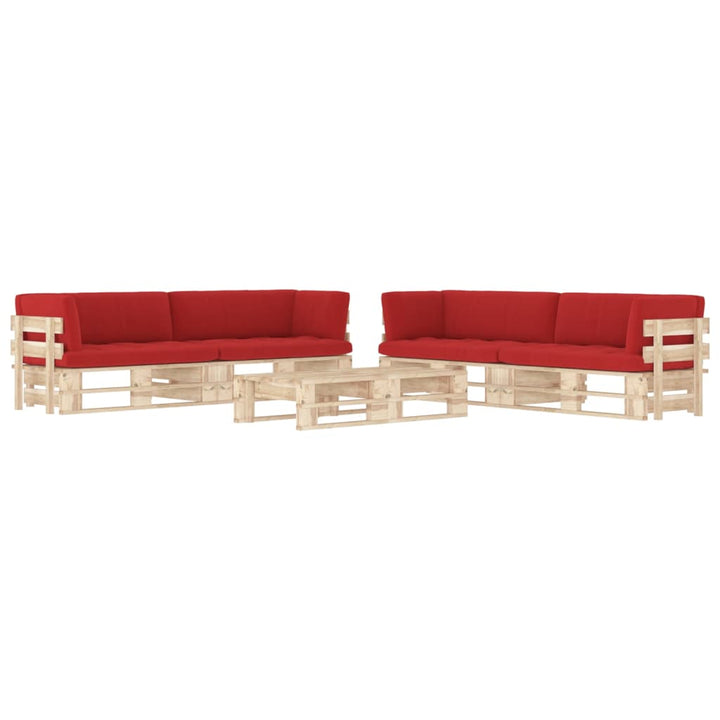 Pallsoffa 2-Sits Med Dynor Impregnerad Furu