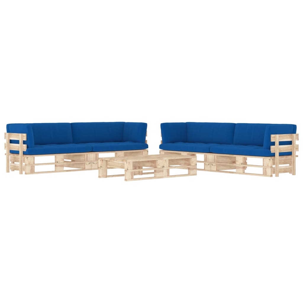 Pallsoffa 2-Sits Med Dynor Impregnerad Furu