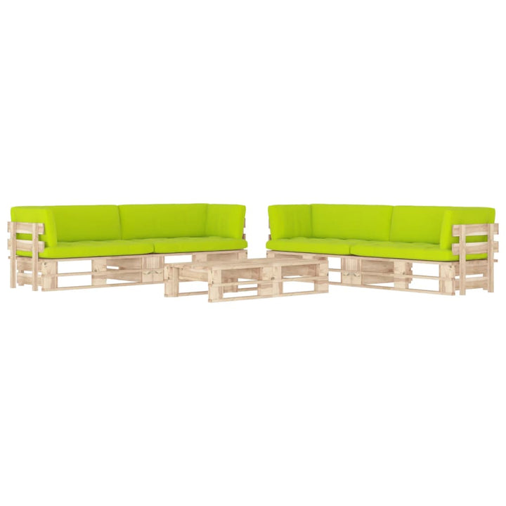 Pallsoffa 2-Sits Med Dynor Impregnerad Furu