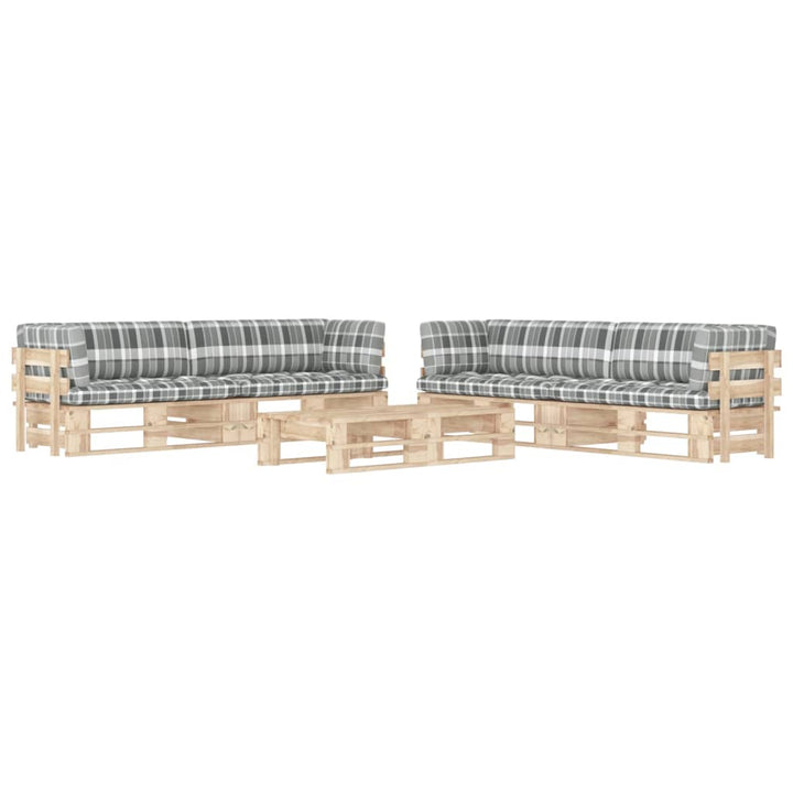 Pallsoffa 2-Sits Med Dynor Impregnerad Furu