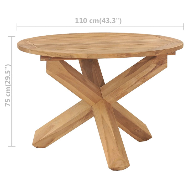 Trädgårdsbord Ø Massiv Teak