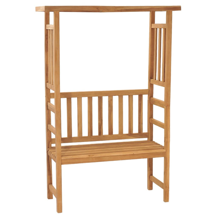 Trädgårdsbänk Med Pergola 115 Cm Massiv Teak